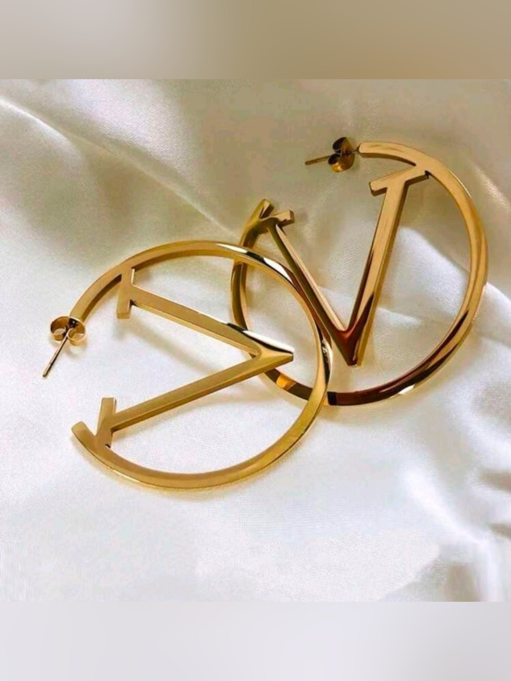 Gold V Earrings